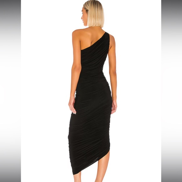 Norma Kamali DIANA DRESS black one shoulder - Picture 2 of 16